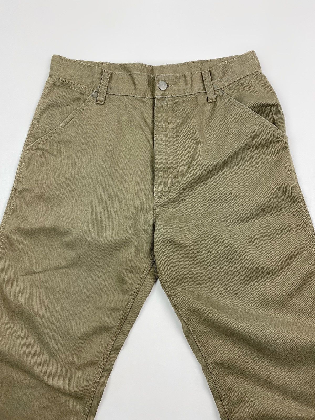 Carhartt Carhartt WIP Dyed Khaki Simple Pants 29X32 Size US 29 - 3 Thumbnail