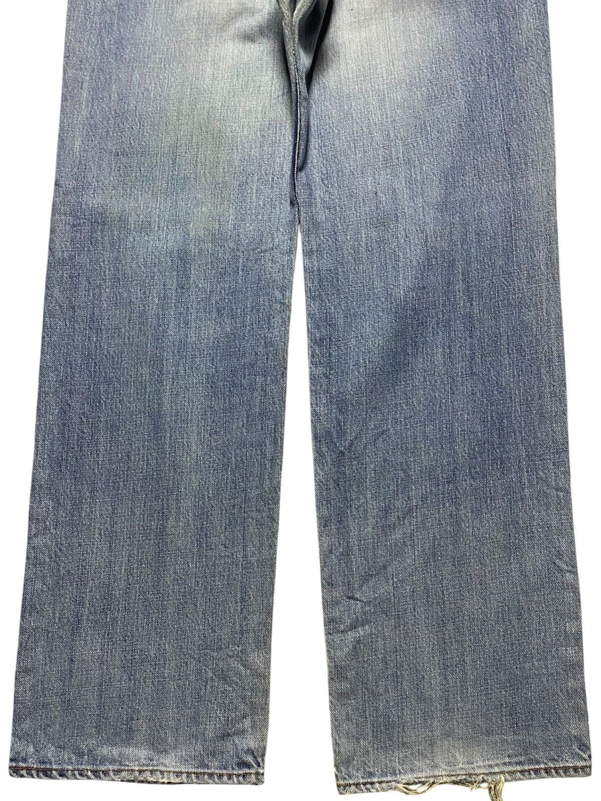 Japanese Brand Vintage Bobson Blue Faded Wash Distressed Loose Jeans Size US 31 - 6 Thumbnail