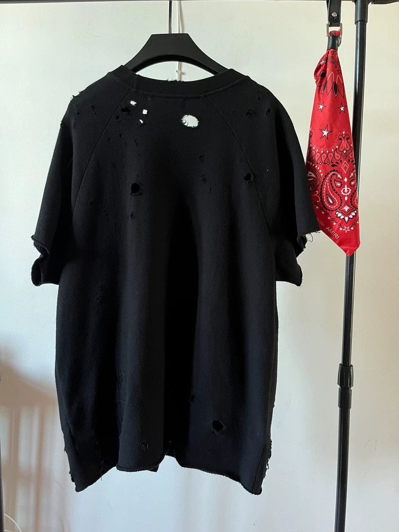 Amiri Amiri distressed tattered short sleeve Size US XS / EU 42 / 0 - 2 Thumbnail