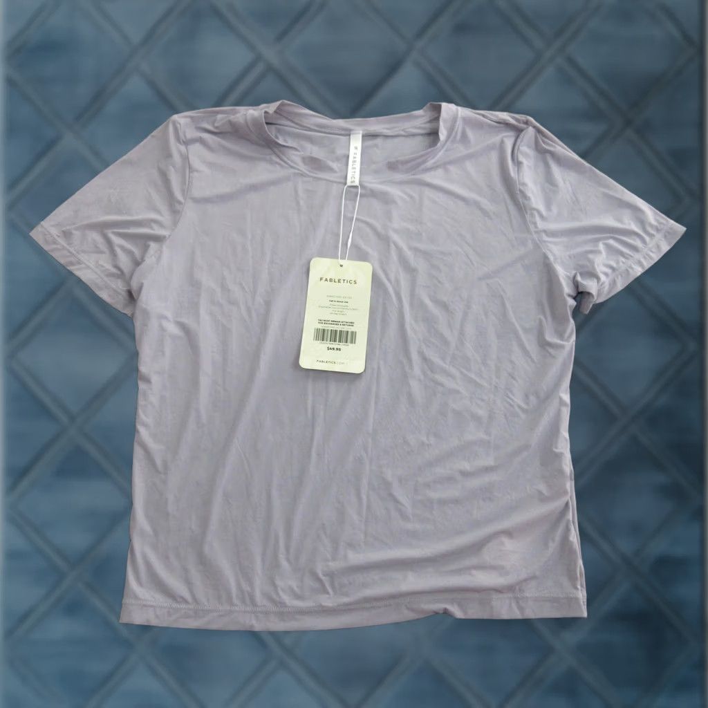 Fabletics Fabletics Womens Large Purple Naked Feel Tee - Athletic Sport Shirt Size L / US 10 / IT 46 - 1 Thumbnail