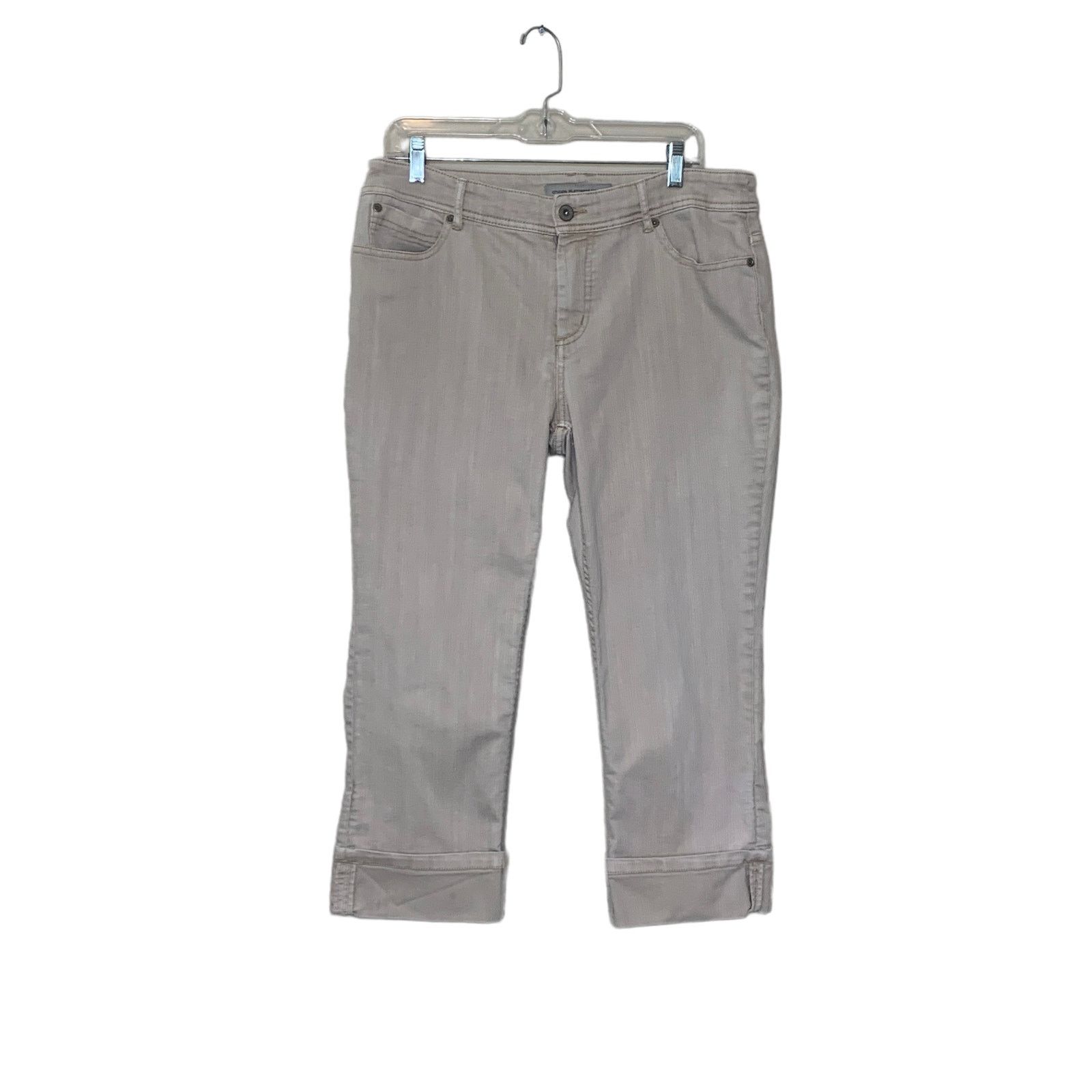 Chicos Chico's Platinum denim straight leg capri jeans size 2 - L Size 36" / US 14 / IT 50 - 5 Thumbnail