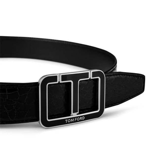 Tom Ford o1g2r1mq0724 Size: 100 / Logo-Buckle Leather Belts in Black Size 38 - 3 Thumbnail