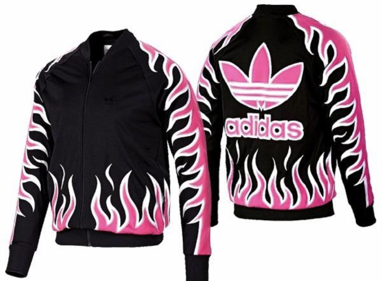 Adidas Rare Item Adidas Jacket x Jeremy Scott Pink Flame Size XS / US 0-2 / IT 36-38 - 9 Thumbnail