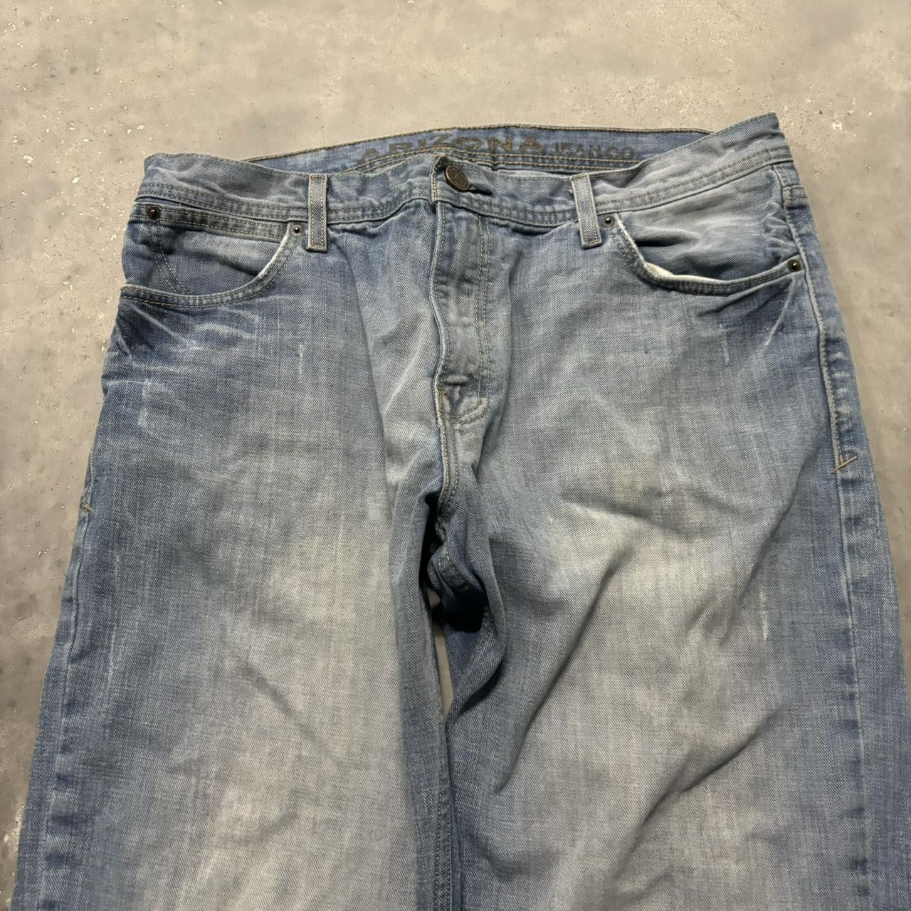Japanese Brand × Vintage Crazy Vintage Y2K/2000s Faded Light Wash Skater Bootcut Denim Jeans! Size US 36 / EU 52 - 5 Thumbnail