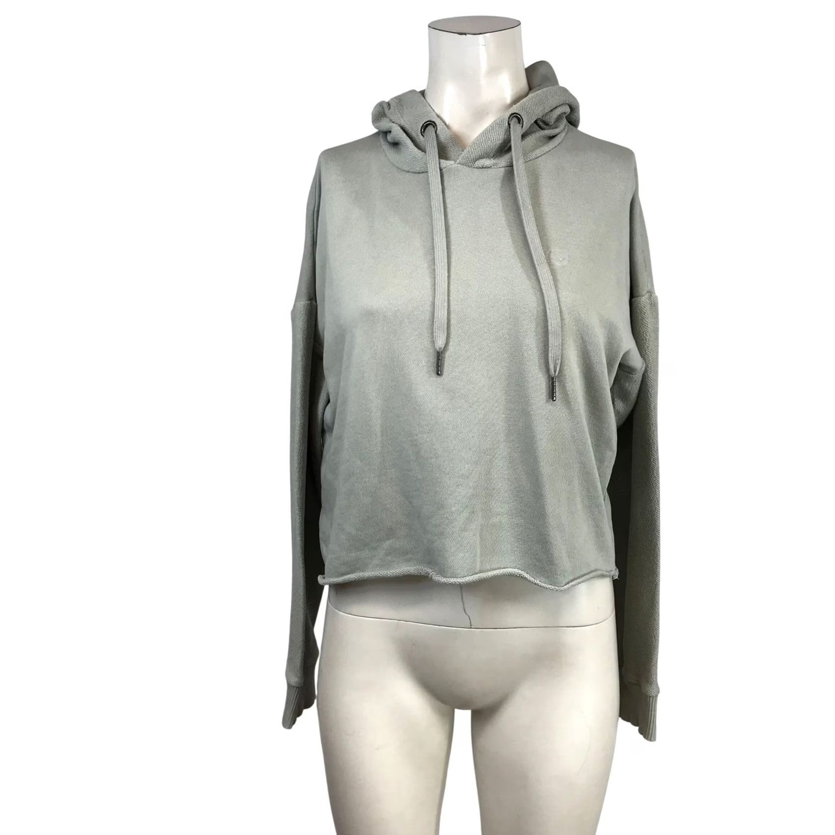 Vintage UpWest Resort & Mercantile Womens Sage Green Cropped Cotton Hoodie M Size M / US 6-8 / IT 42-44 - 2 Thumbnail