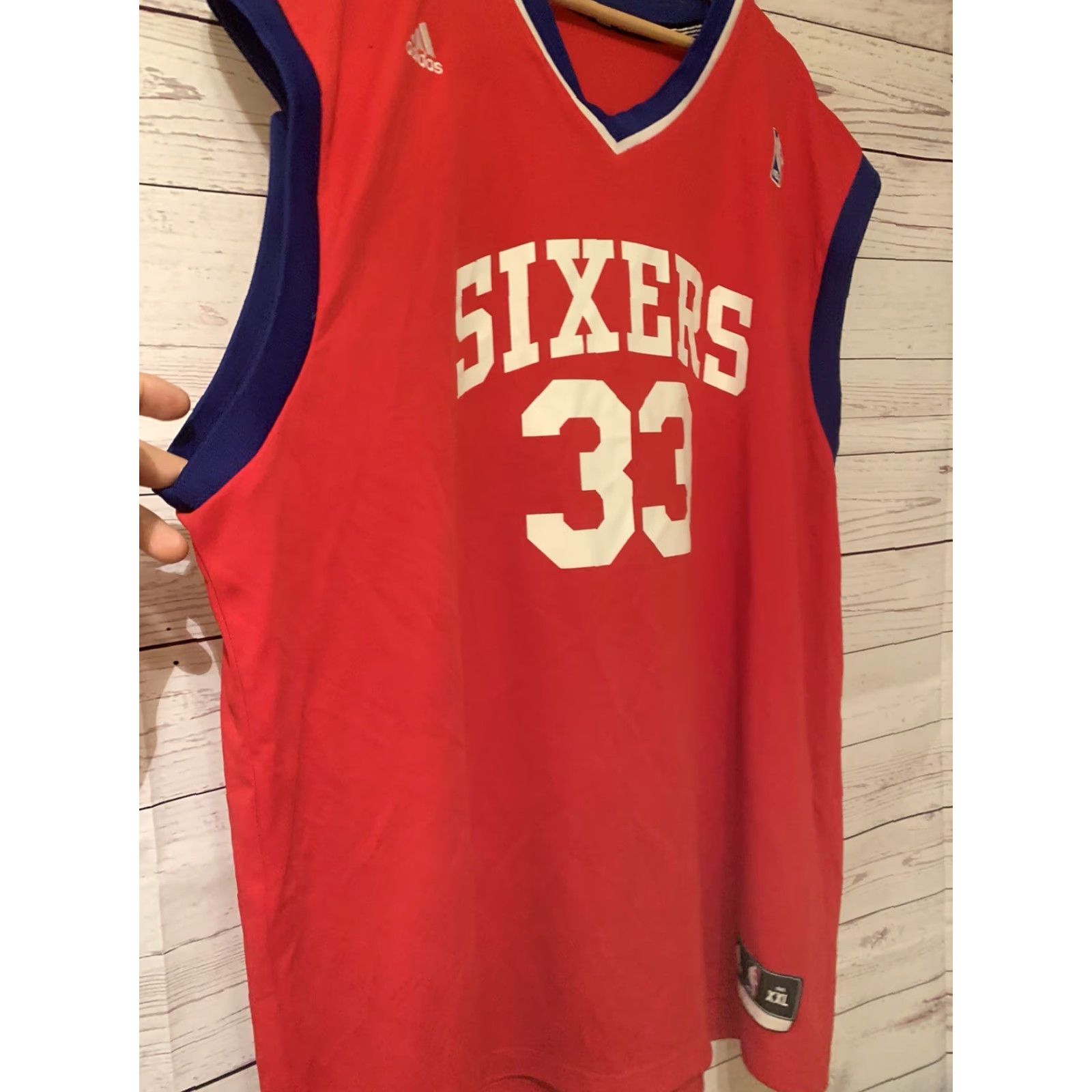 Adidas Adidas NBA Philadelphia 76ers #33 Andrew Bynum Basketball Jersey Men XXL Red Size US XXL / EU 58 / 5 - 3 Thumbnail
