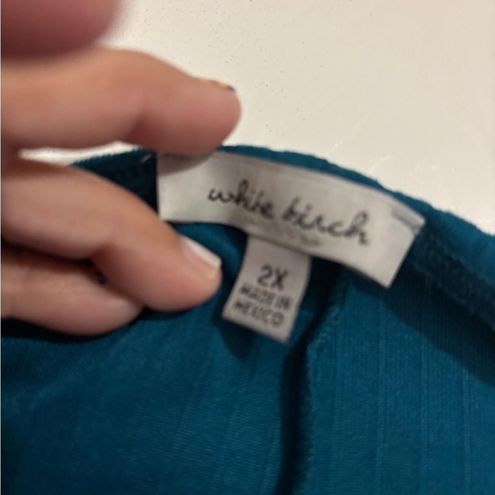 Other White Birch Teal Knit Top 2XL Size XXL / US 16-18 / IT 52-54 - 2 Thumbnail