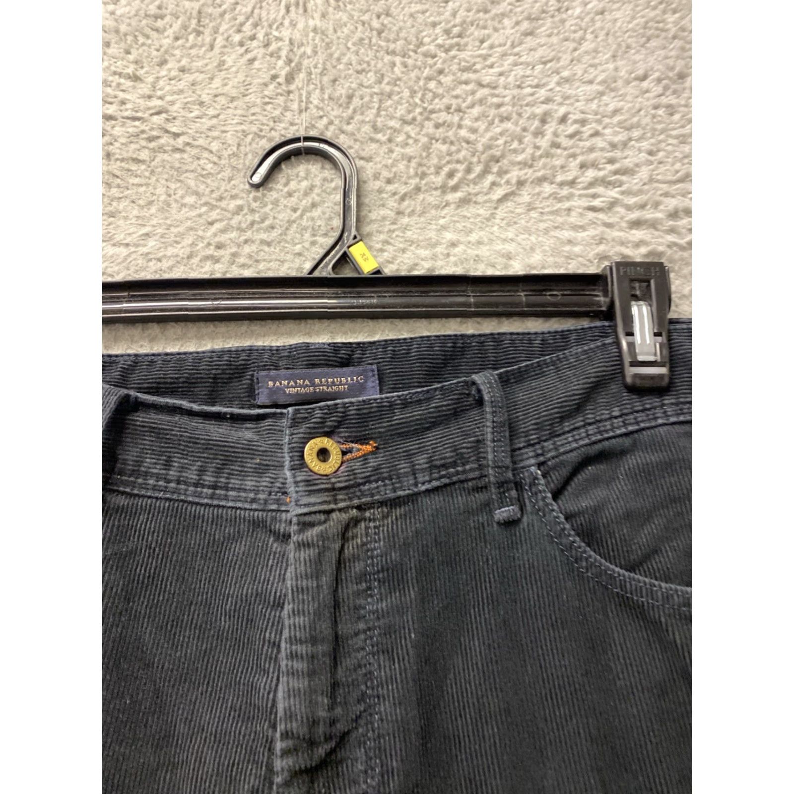 Banana Republic Banana Republic Pima Cotton Black Corduroy Pants 36x30 Straight 5-Pocket Mens Regular Size US 36 / EU 52 - 3 Thumbnail