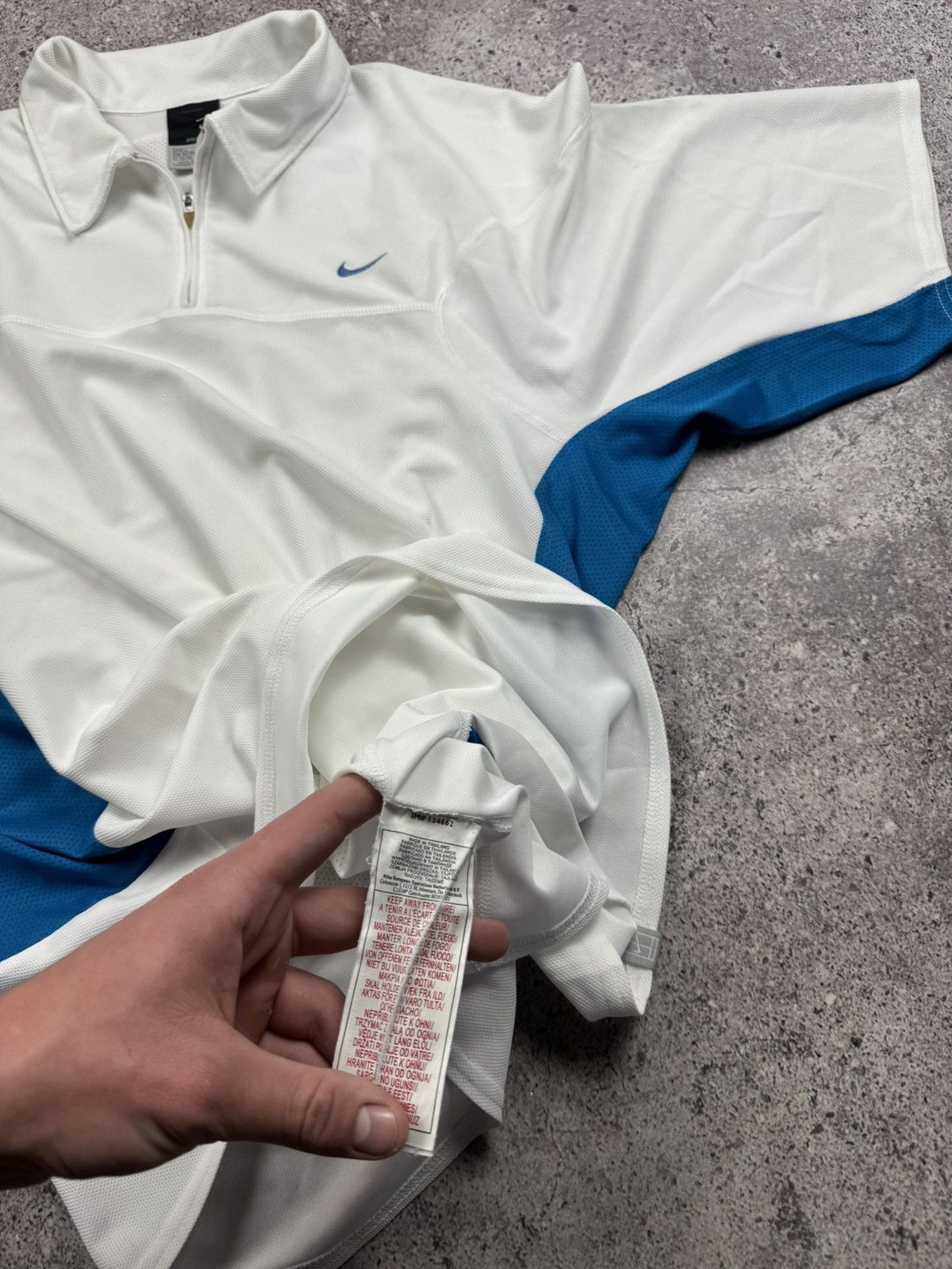 Nike 90’s NIKE COURT RARE SWOOSH Y2K LOGO RETRO 1/4 ZIP POLO TEE Size US L / EU 52-54 / 3 - 8 Thumbnail