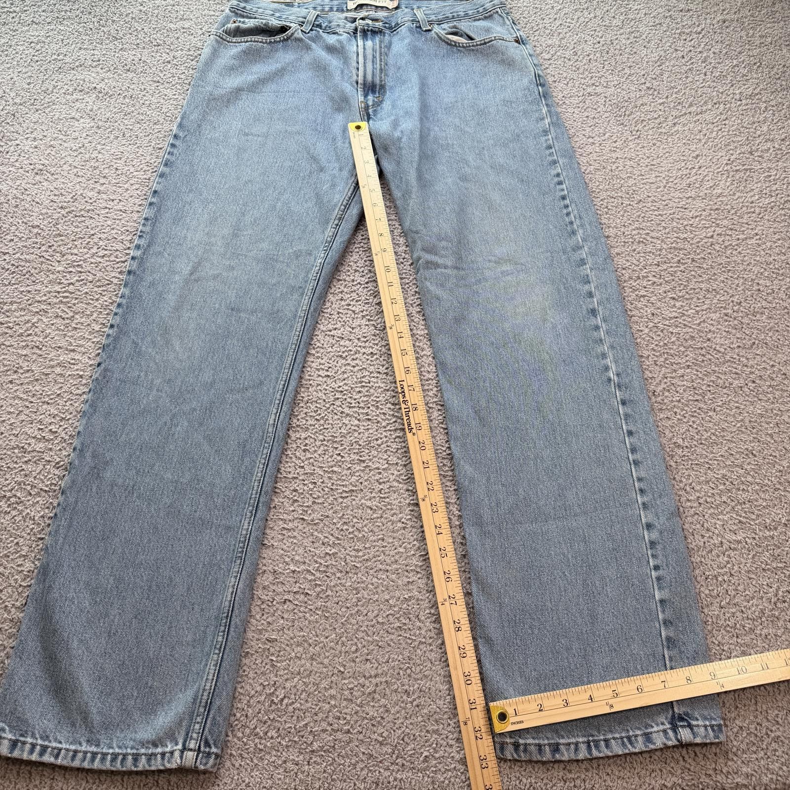 Levi's Levi’s 505 Regular Fit Light Wash Straight Leg Jeans 36x34 Size US 36 / EU 52 - 4 Thumbnail