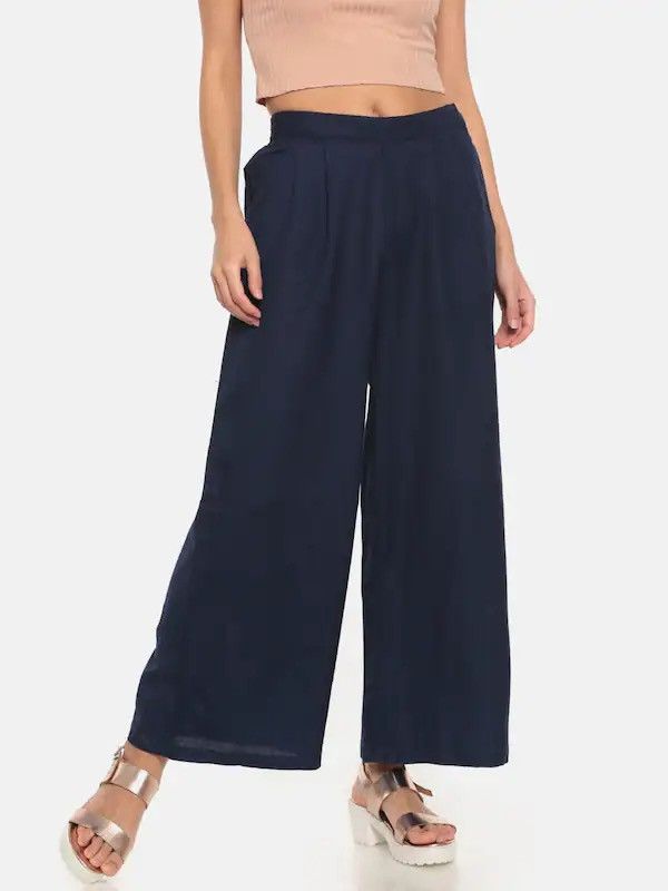 image of Y’S Yohji Yamamoto Palazzos Black Rayonne, Women's (Size 24)