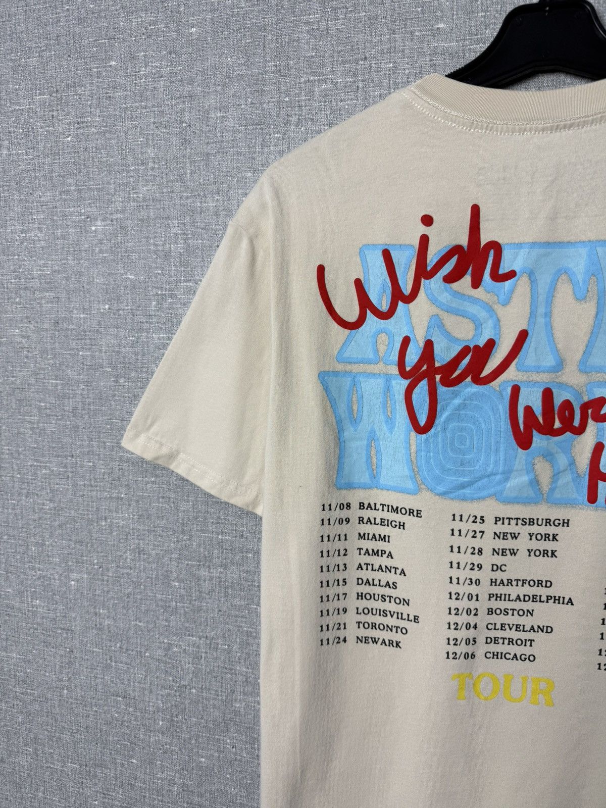 Travis Scott Travis Scott Astroworld T-Shirt Wish You Were Here Tour Tee Size US M / EU 48-50 / 2 - 9 Thumbnail
