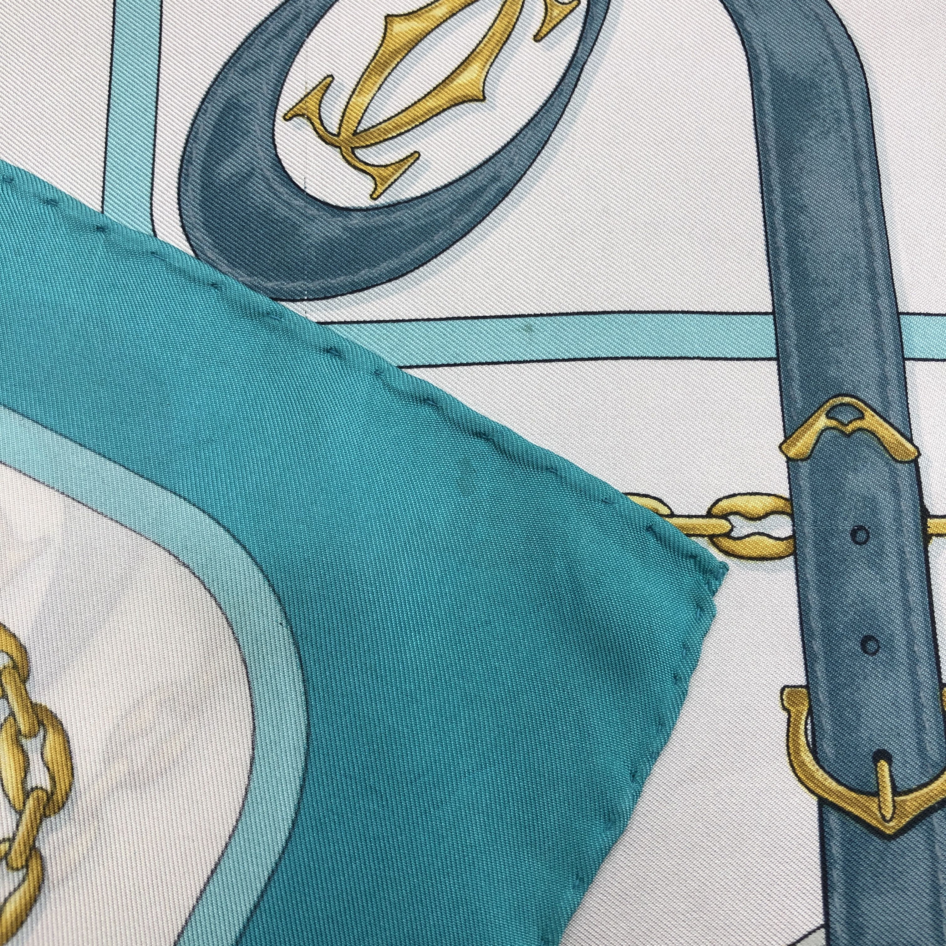 Cartier × Vintage Vintage Cartier SILK Scarf Twill Stole Wraps Scarves Size ONE SIZE - 13 Thumbnail