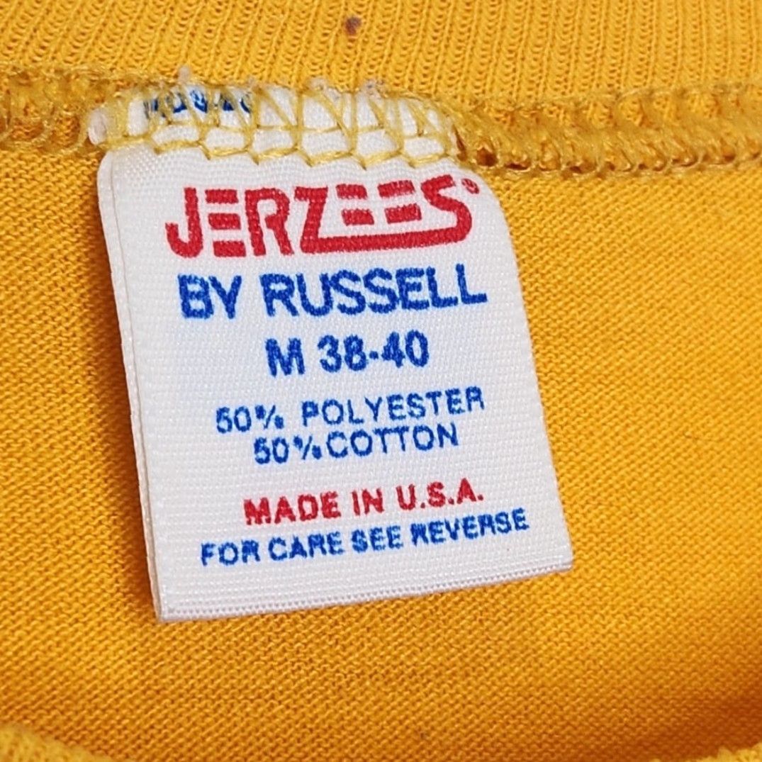 Jerzees VINTAGE Wisconsin Nature Deer Jerzees Russell Medium Yellow Buck Hunting Shirt Unisex Adults M Yellow 90s Grunge Size US M / EU 48-50 / 2 - 4 Thumbnail