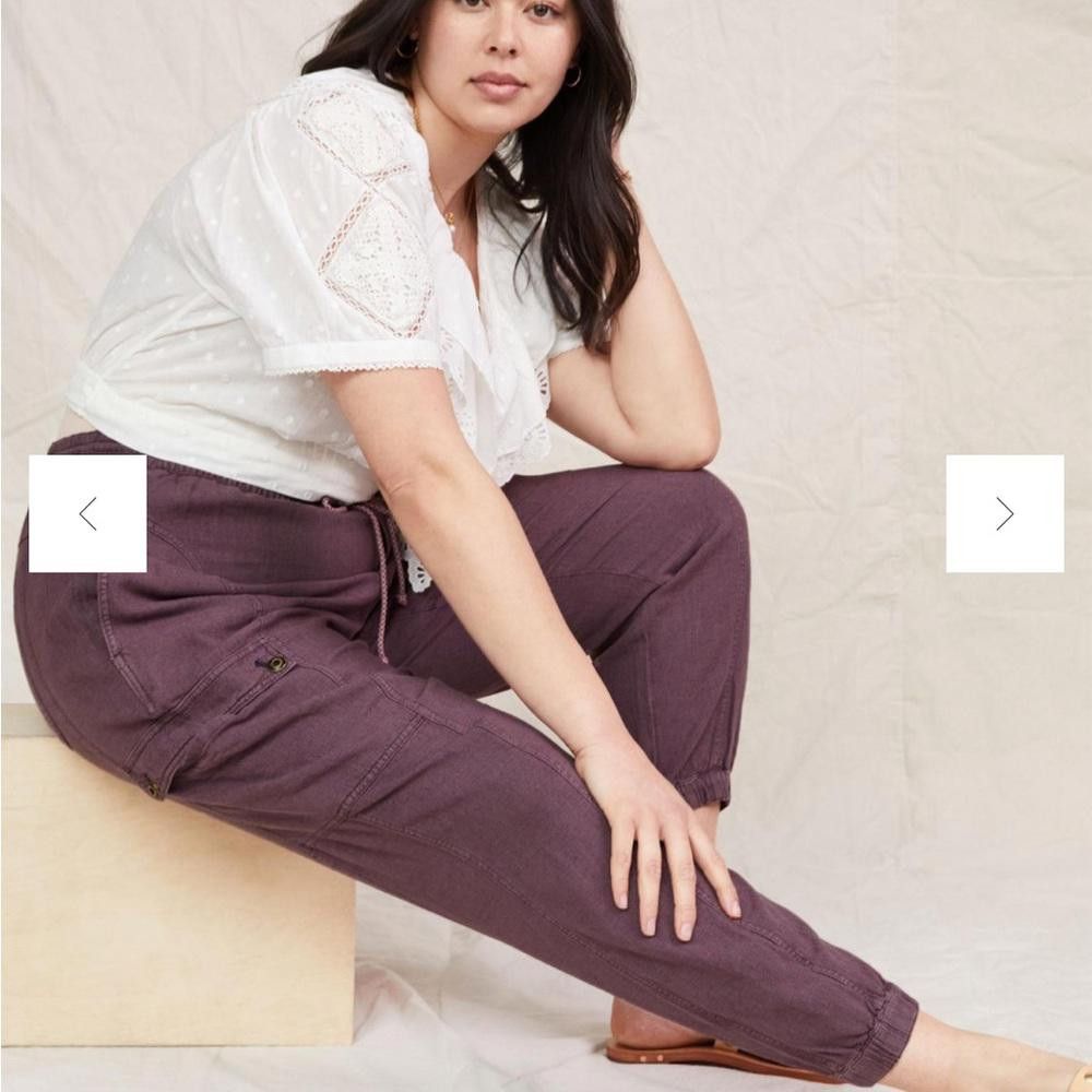 Designer Anthropology Pilcro Classic Seamed Joggers Size 40" / US 18 - 2 Thumbnail