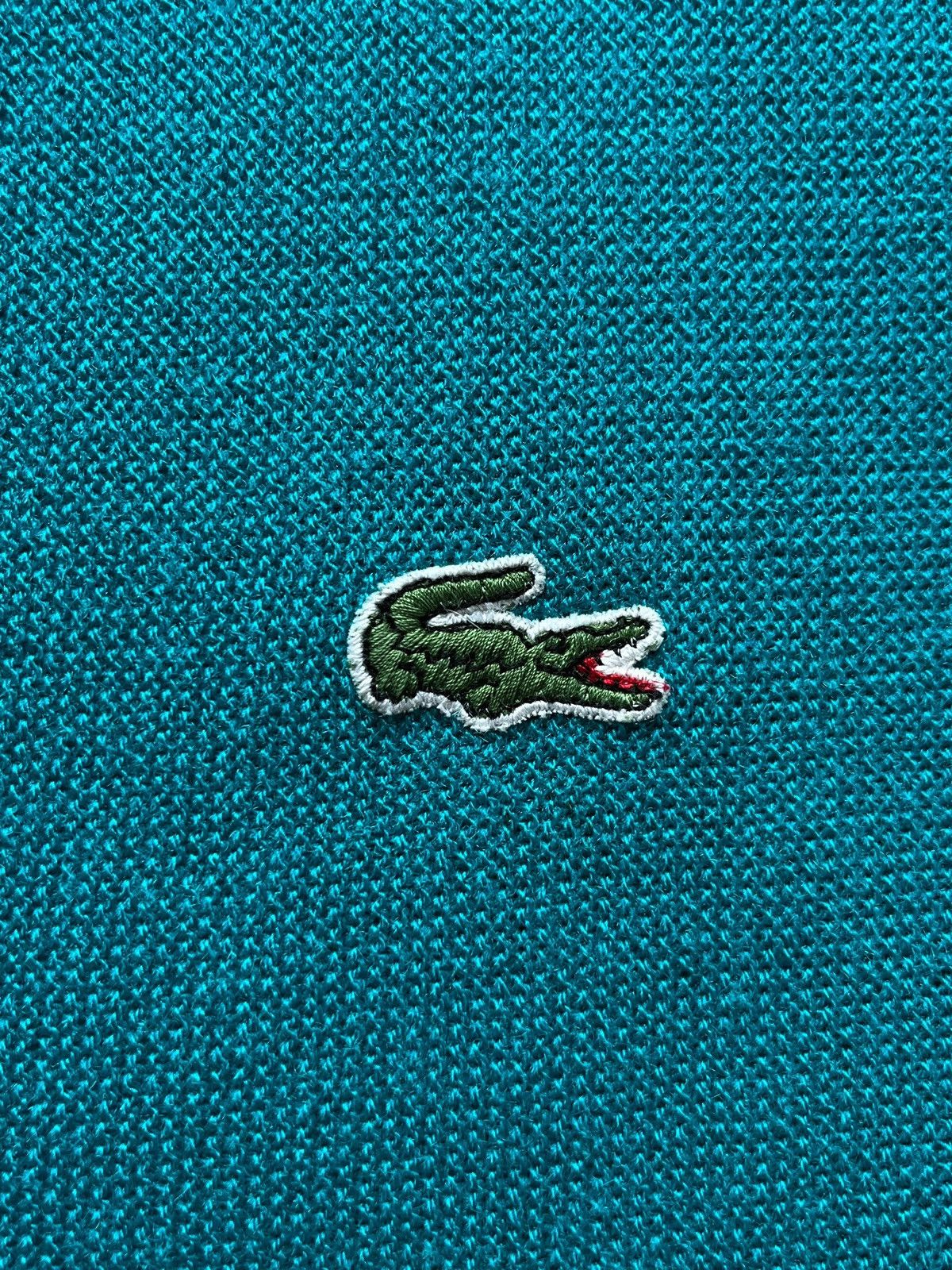 Lacoste Lacoste Vintage 90s Deadstock V Neck Aqua Blue Sweater Size US L / EU 52-54 / 3 - 2 Thumbnail
