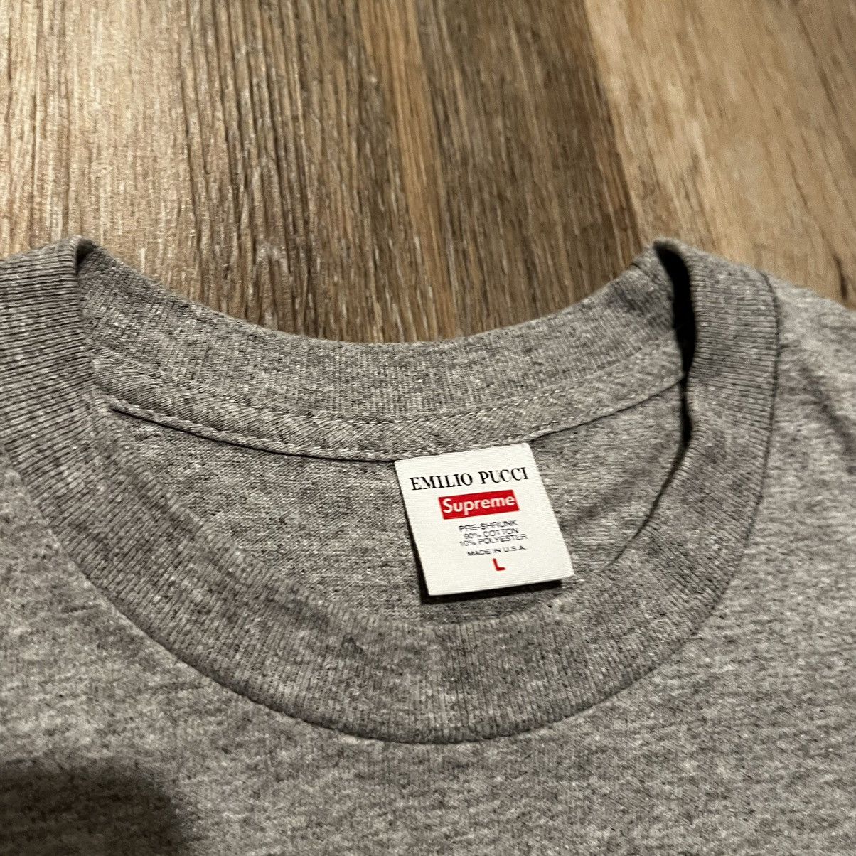 Supreme Supreme Emilio Pucci Box Logo Tee Blue bogo t shirt Size US L / EU 52-54 / 3 - 12 Thumbnail