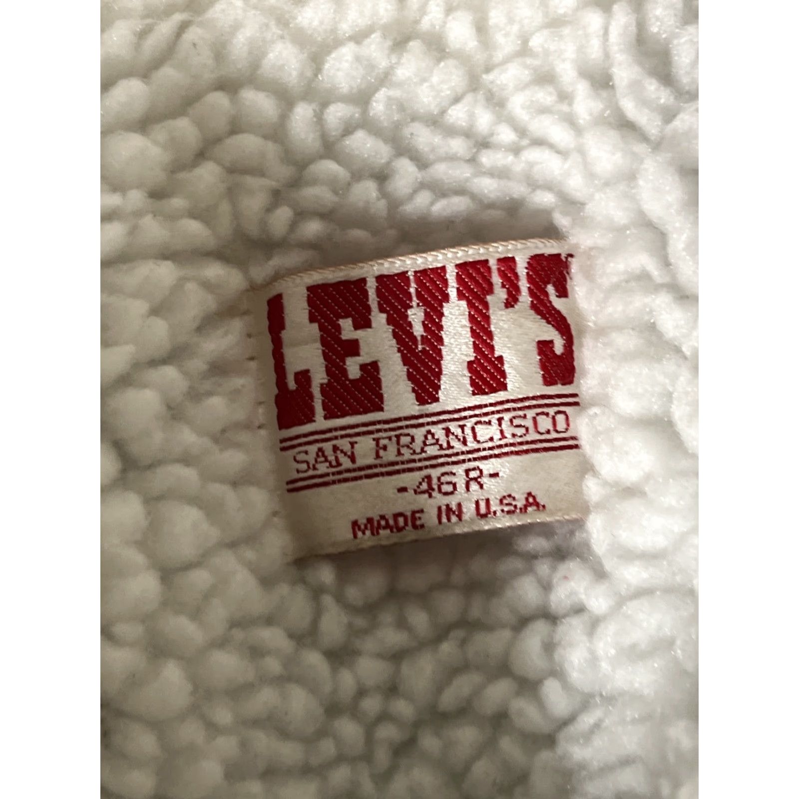 Levi's VINTAGE Levi's Trucker Jacket Men 46 REG Blue Sherpa Lined Denim USA Made San Francisco 80s Size US S / EU 44-46 / 1 - 3 Thumbnail