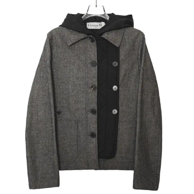 Dior Dior Gray Silk Women's Jacket 0089 Size M / US 6-8 / IT 42-44 - 1 Thumbnail