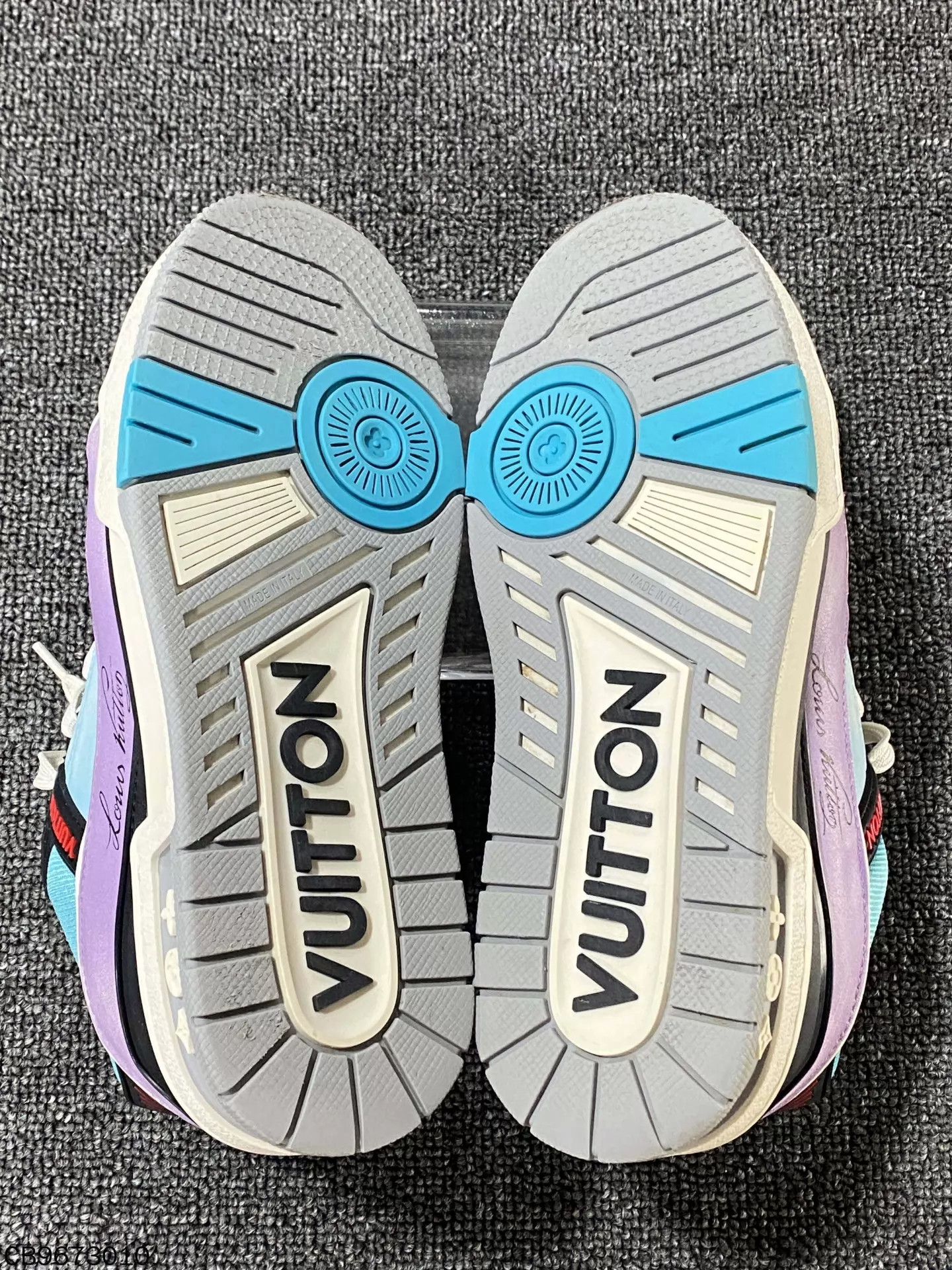 Louis Vuitton LV Trainer blue purple macaron 98 new 36.5 Size US 6 / IT 36 - 6 Thumbnail