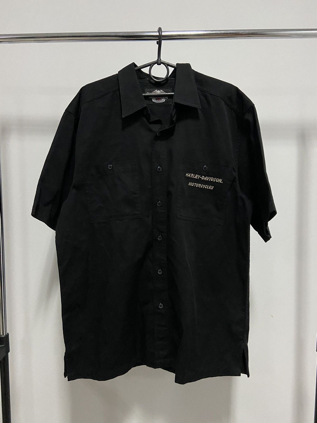 Harley Davidson × Vintage Harley Davidson buttons shirt vintage big logo eagle biker Size US L / EU 52-54 / 3 - 2 Thumbnail