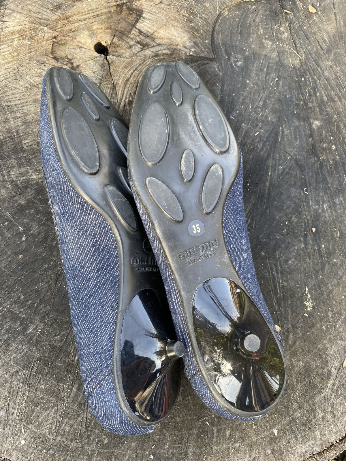 Miu Miu Vintage Miu Miu Denim Low Heel Shoe Size US 5 / IT 35 - 10 Thumbnail