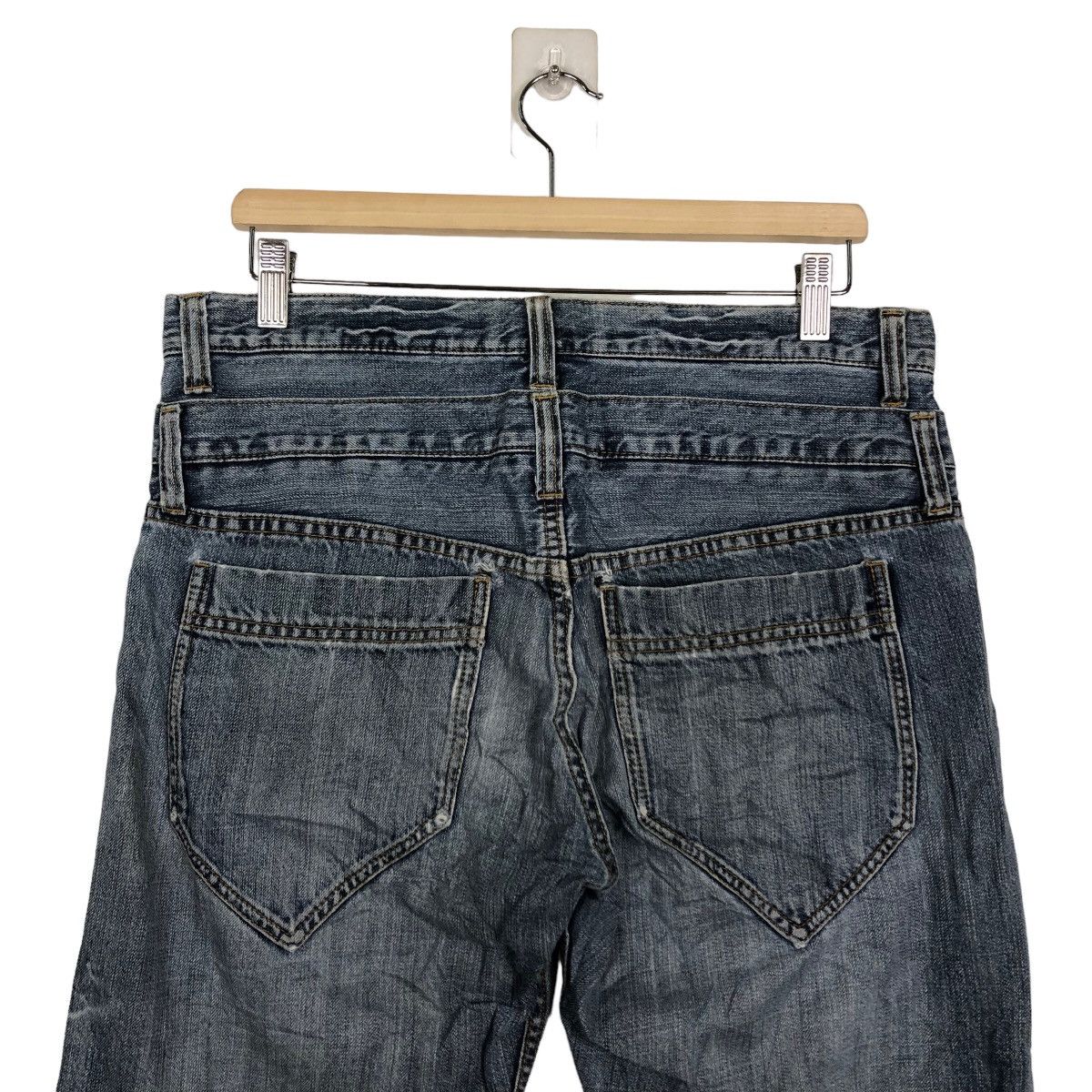 Japanese Brand Rare Distressed Denim Jeans Punk Design Inspire IsseyMiyake Size US 34 / EU 50 - 9 Thumbnail