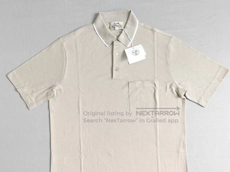 Hermes Hermes Men's Polo Shirt Short Sleeve, 100% Cotton, Made in Size US M / EU 48-50 / 2 - 2 Thumbnail