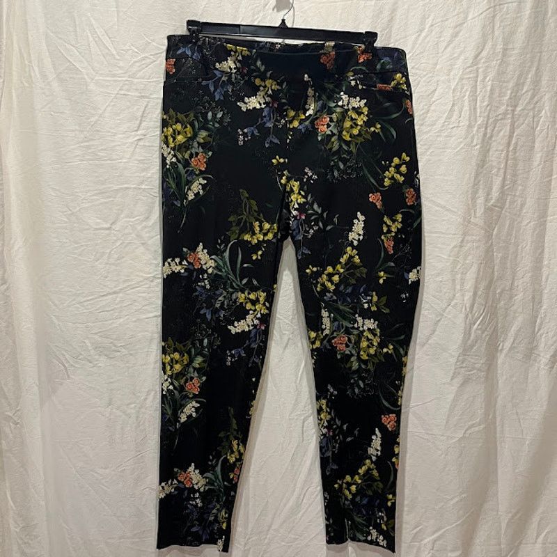 Chicos Chico's Brigitte Floral Ankle Pants Pullon Sz 4T US 20 Tall Size 42" / US 20 - 2 Thumbnail