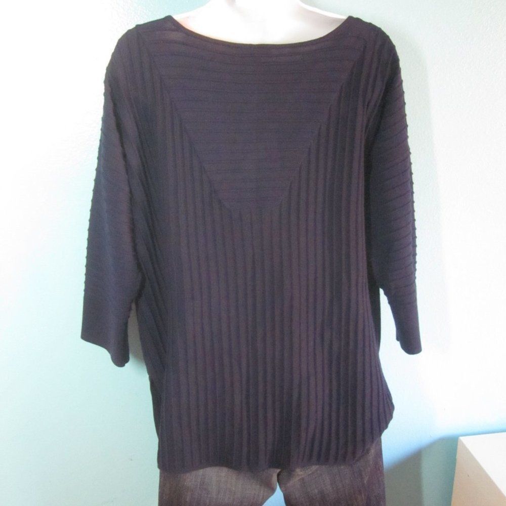 Eileen Fisher Kinross Navy Blue Cotton Sweater Womens Size Large Size L / US 10 / IT 46 - 4 Thumbnail