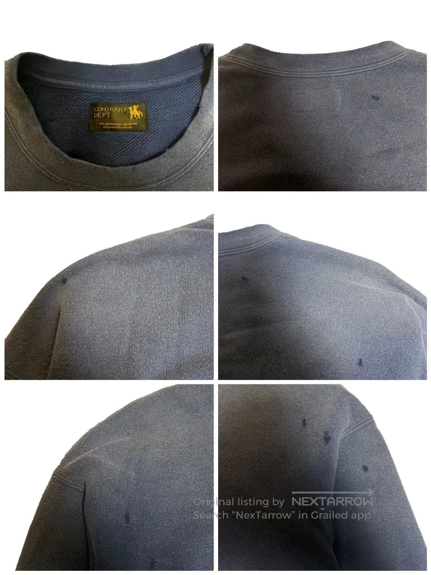 Visvim Blue Distressed Oversized Sweatshirt. Size US S / EU 44-46 / 1 - 5 Thumbnail