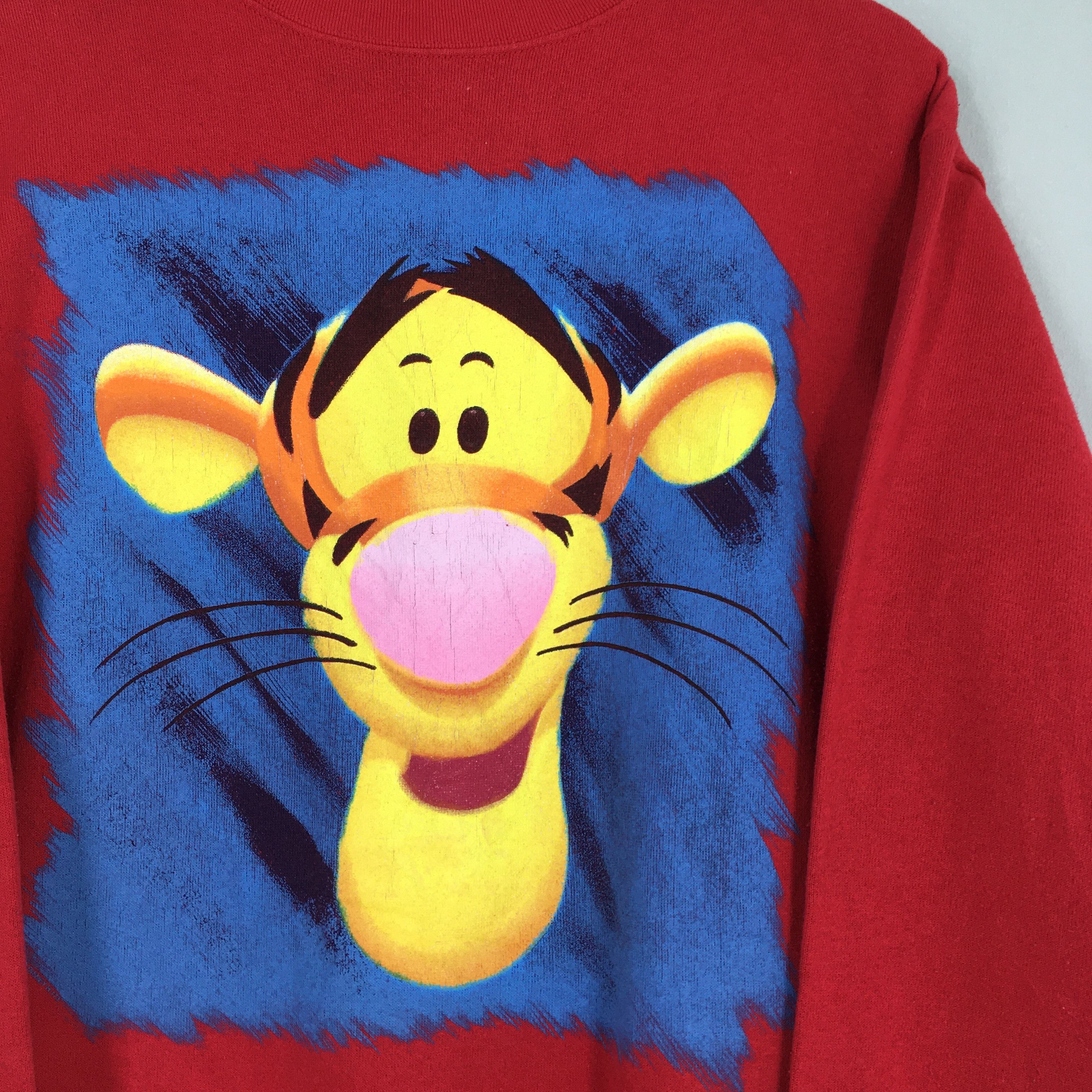 Disney × Vintage Vintage 90s Tigger Disney Pooh Piglet Red Sweatshirt M Size US M / EU 48-50 / 2 - 2 Thumbnail