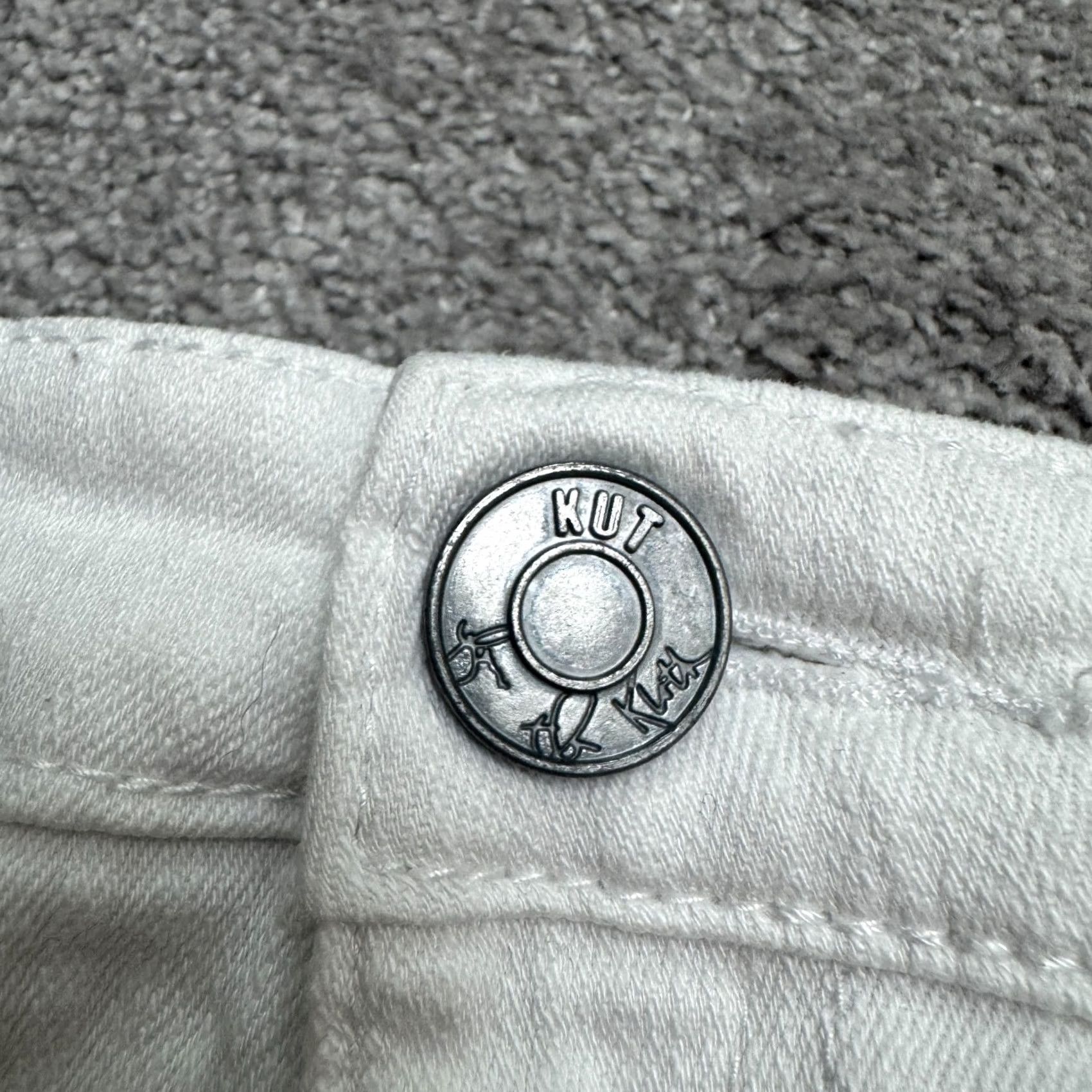 Vintage KUT From The Cloth Viv Toothpick Skinny Jeans Womens 14 White Denim Mid Rise Size 36" / US 14 / IT 50 - 3 Thumbnail