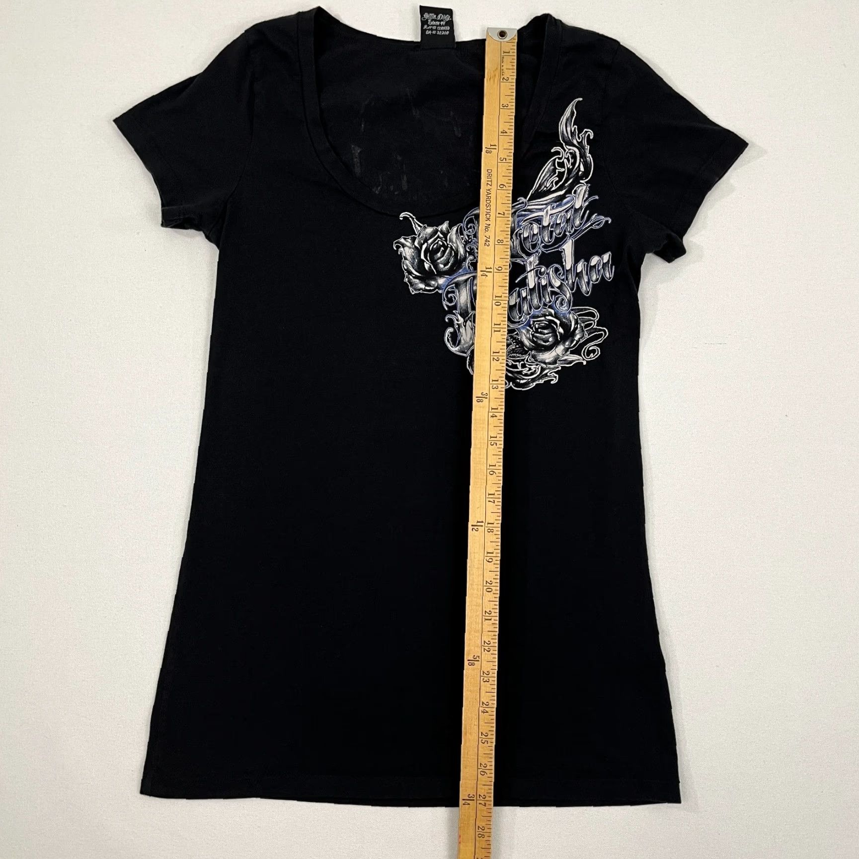 Metal Mulisha VINTAGE Metal Mulisha Shirt Womens M Black Skull Roses Grunge Emo Cyber Punk Shirt Size M / US 6-8 / IT 42-44 - 7 Thumbnail