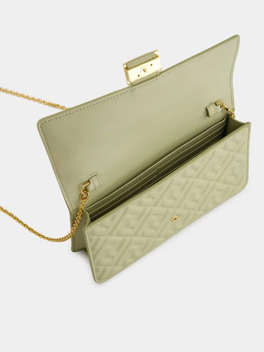 Fendi o1s1wg110526 Size: OS / Baguette Chain Wallet in Sage Green Size ONE SIZE - 6 Thumbnail