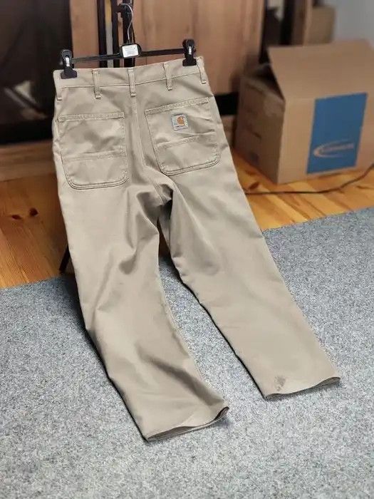 Carhartt Vintage 90' Carhartt Simple Beige Distressed Trouser Pants Size US 30 / EU 46 - 1 Thumbnail