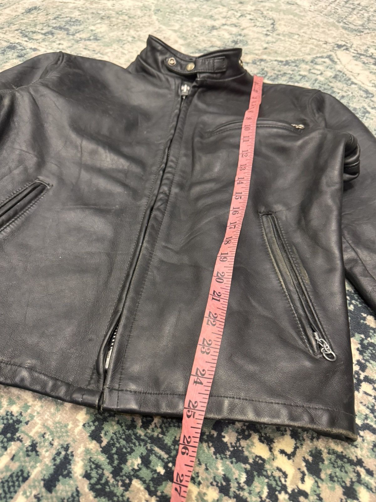 Schott VINTAGE SCHOTT CAFE RACER BIKER LEATHER JACKET Size US M / EU 48-50 / 2 - 3 Thumbnail