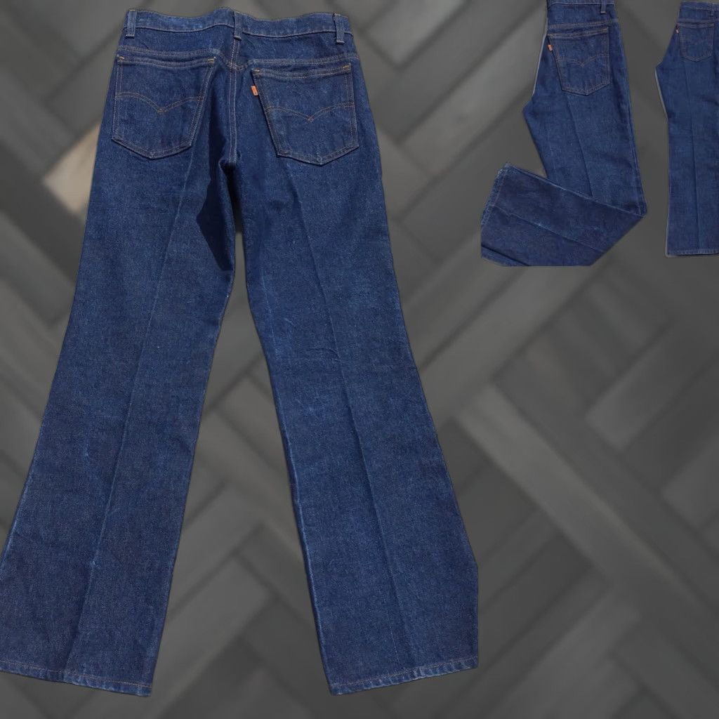 Vintage Vintage Levi’s 517 Orange Tab Jeans 585 Stamp High Waist 32 30 Measure 32 30.5 Denim Blue Regular 32 Inseam 30 Zipper Fly N/A Size US 32 / EU 48 - 1 Thumbnail