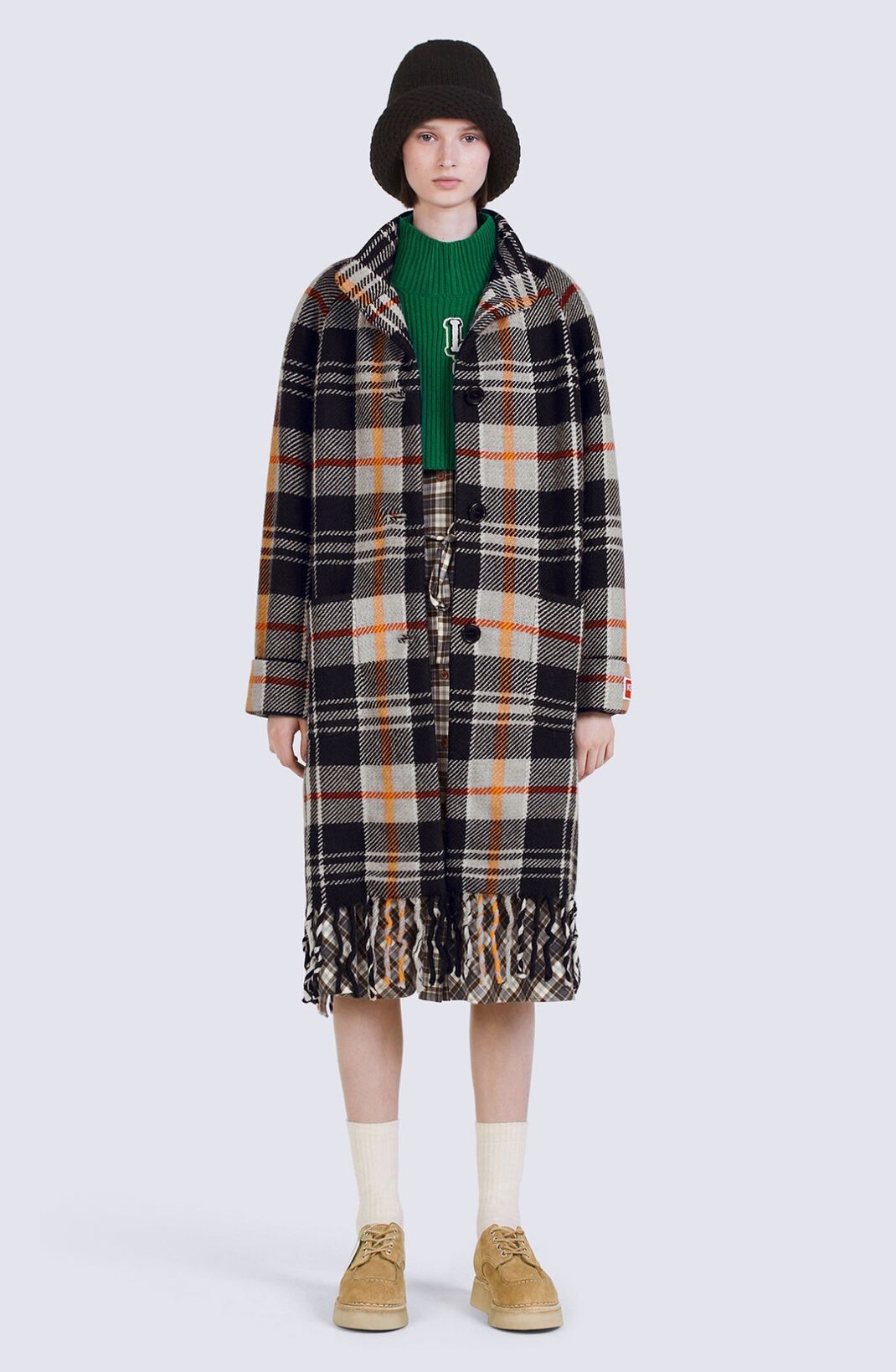 Kenzo o1y1025 Turtleneck Coat in Multicolor Size XS / US 0-2 / IT 36-38 - 3 Thumbnail