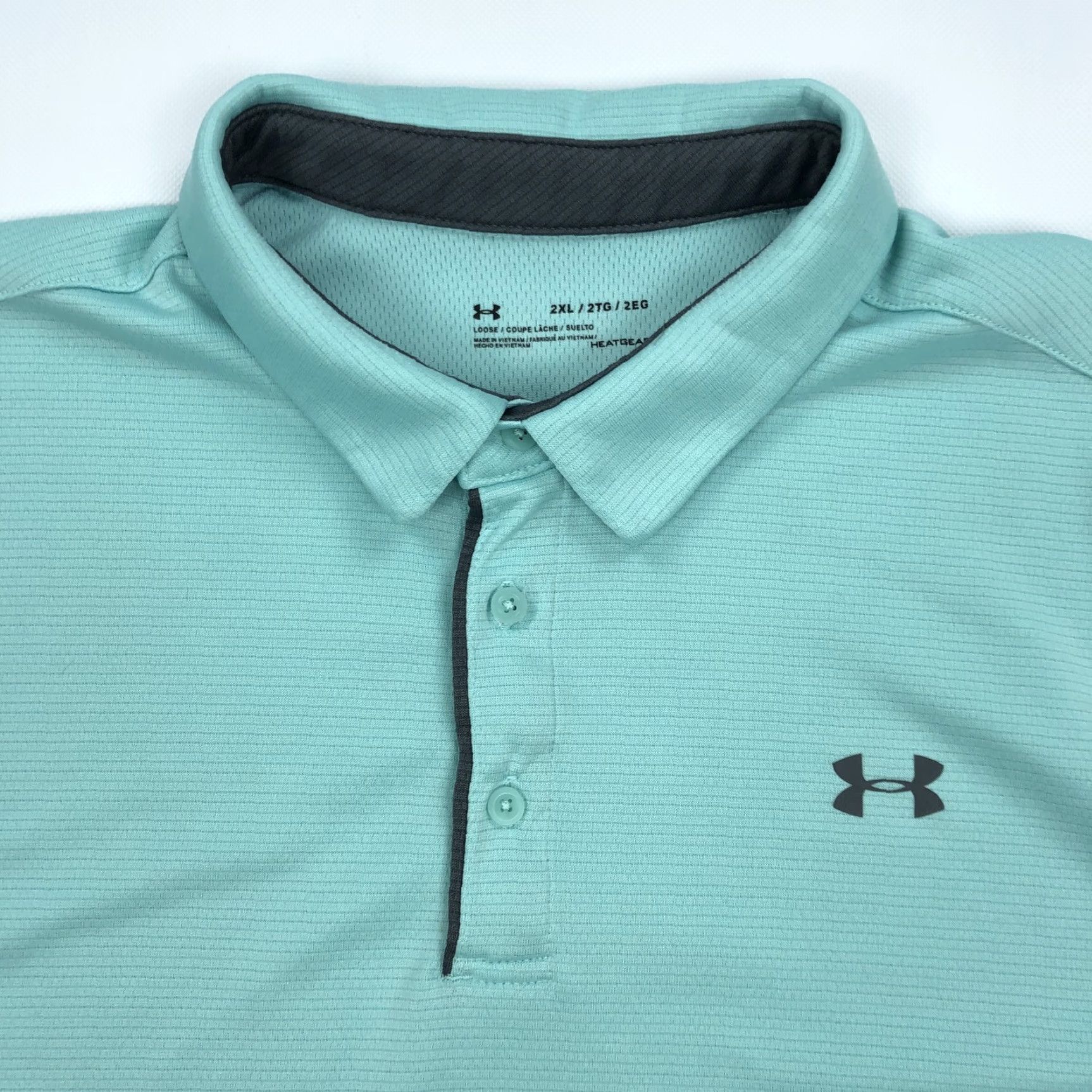 Under Armour Under Armour Polo Shirt Men's 2XL Aqua HeatGear Performance Golf Tech Short Sleeve Shirt Size US XXL / EU 58 / 5 - 2 Thumbnail