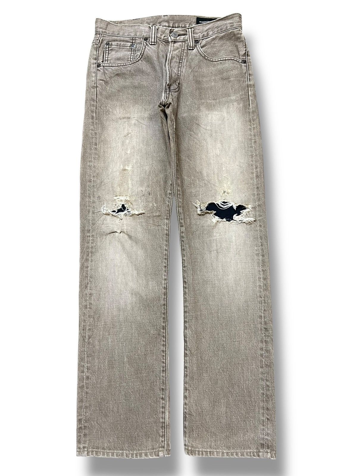 Big John Vintage Quadro+Phenia Big John Japan - Distressed Denim Size US 29 - 2 Thumbnail