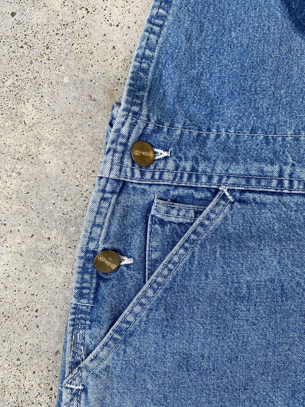 Carhartt × Vintage Vintage 90's Carhartt Distressed Overalls Size US 35 - 3 Thumbnail
