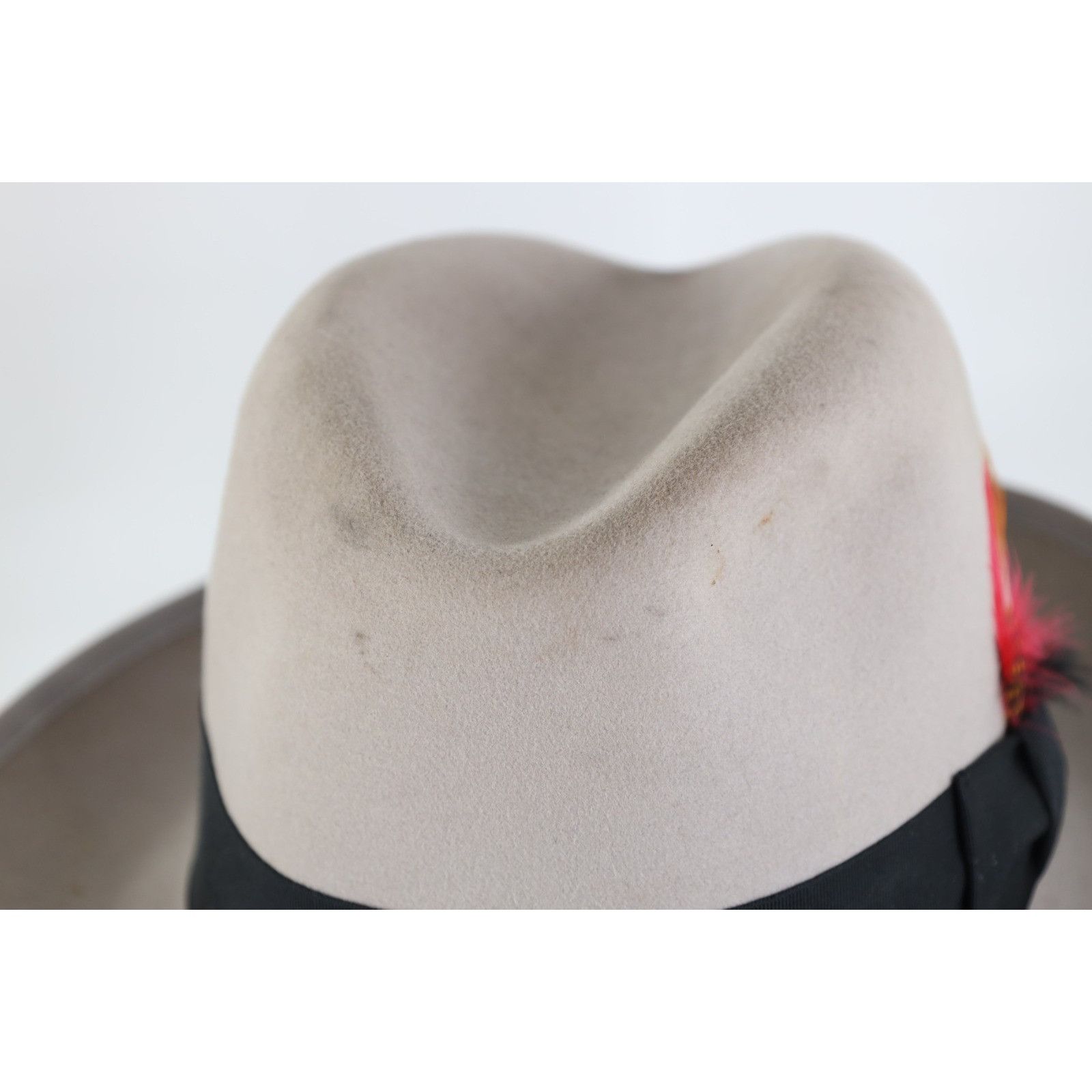 Vintage Vintage 70s Streetwear Wool Feather Ribbon Fedora Hat Size ONE SIZE - 3 Thumbnail