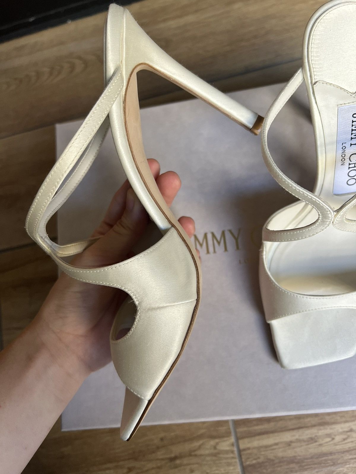 Jimmy Choo Jimmy Choo Anise 75mm satin mules size 36 Size US 5 / IT 35 - 2 Thumbnail
