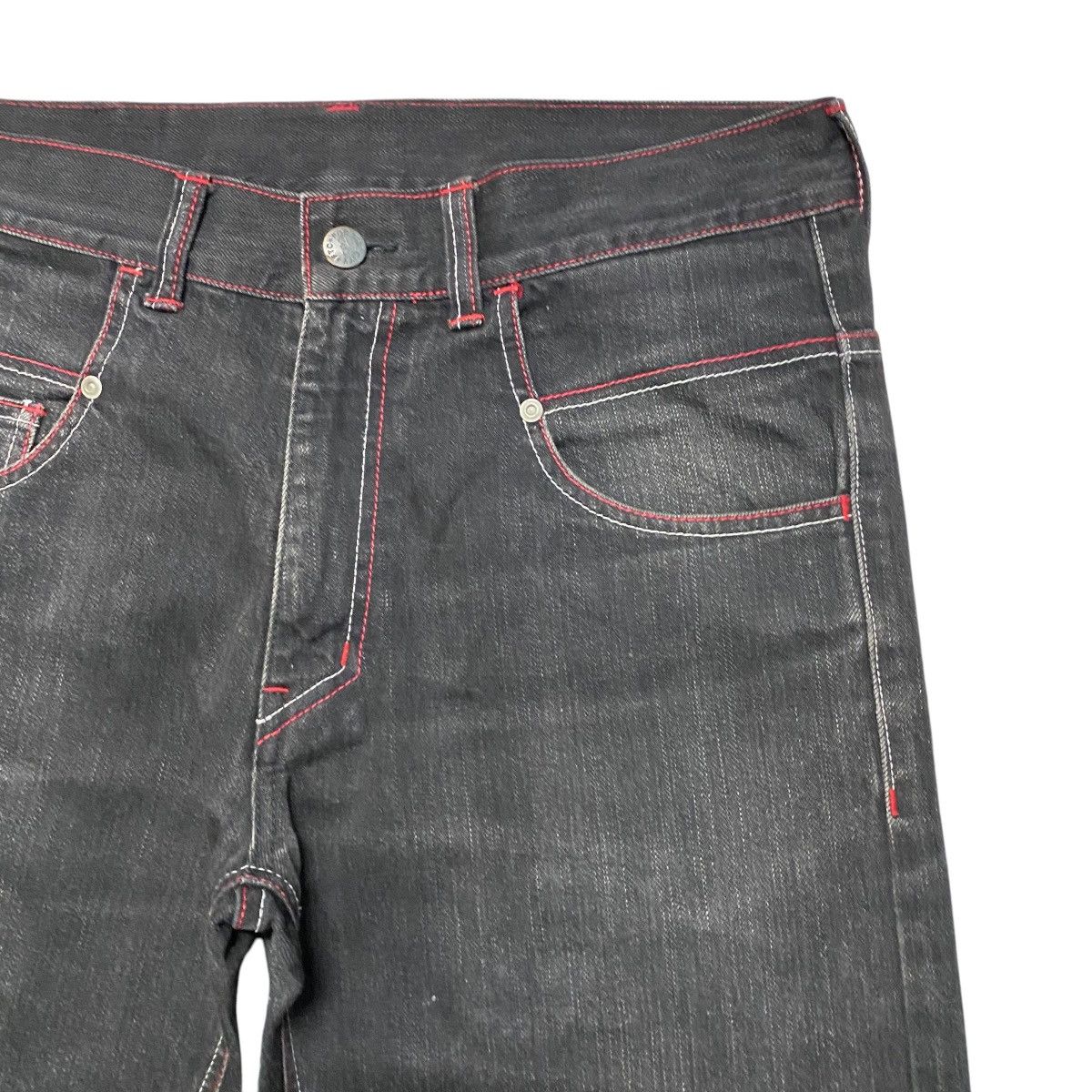 FTC Ftc Black Denim Jeans Red Stitch Size US 34 / EU 50 - 5 Thumbnail