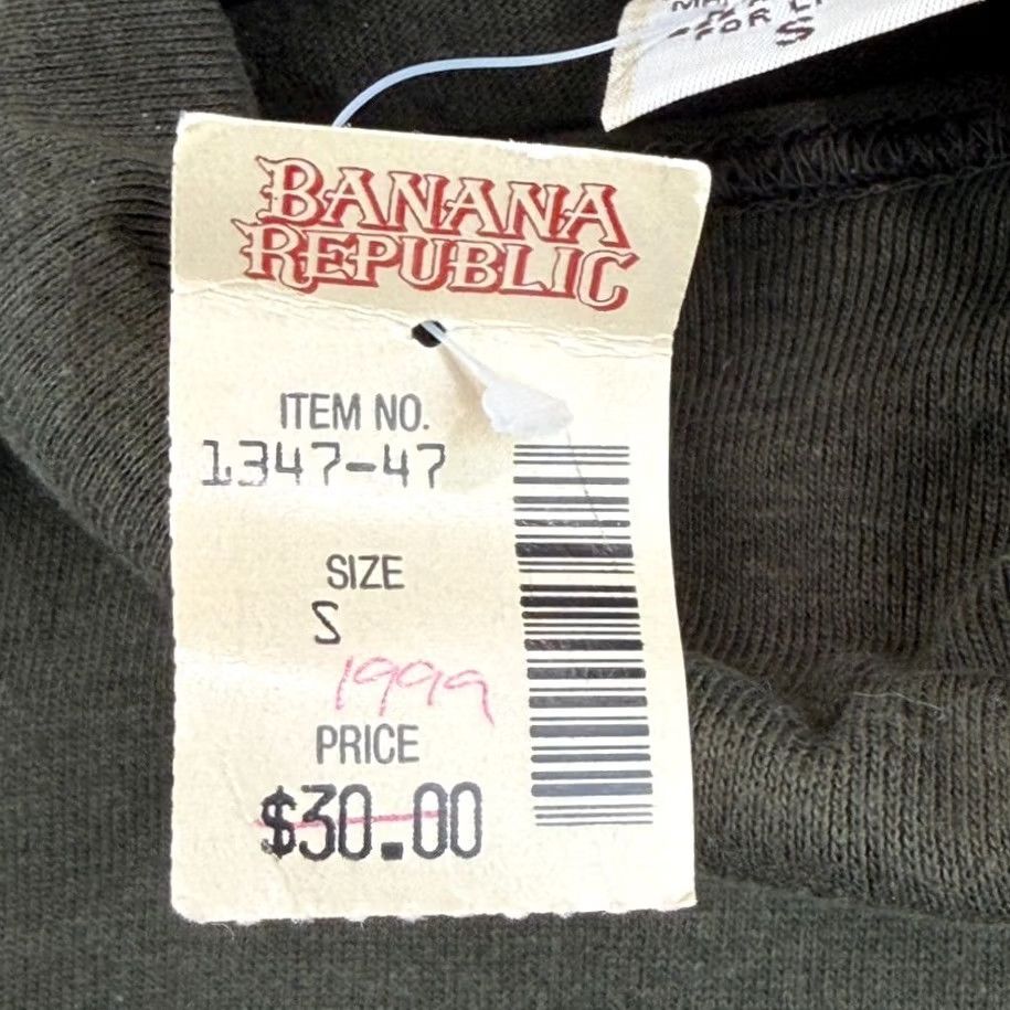 Banana Republic VINTAGE Banana Republic T-Shirt Mens Medium Turtleneck Green 90s Retro Logo Workwear USA NWT Size US M / EU 48-50 / 2 - 3 Thumbnail