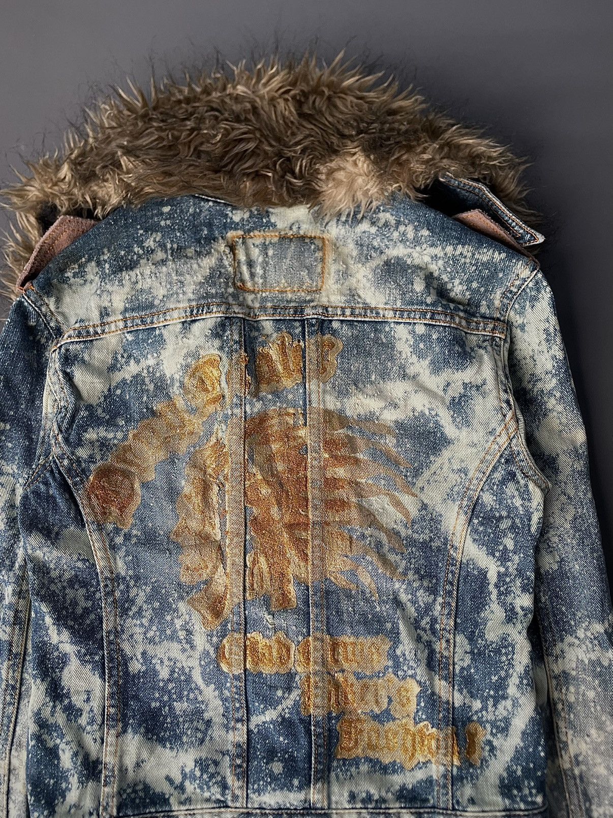 Yasuyuki Ishii Japanese Glad News Acidwash Faux Fur Lgb Style Size US XS / EU 42 / 0 - 6 Thumbnail