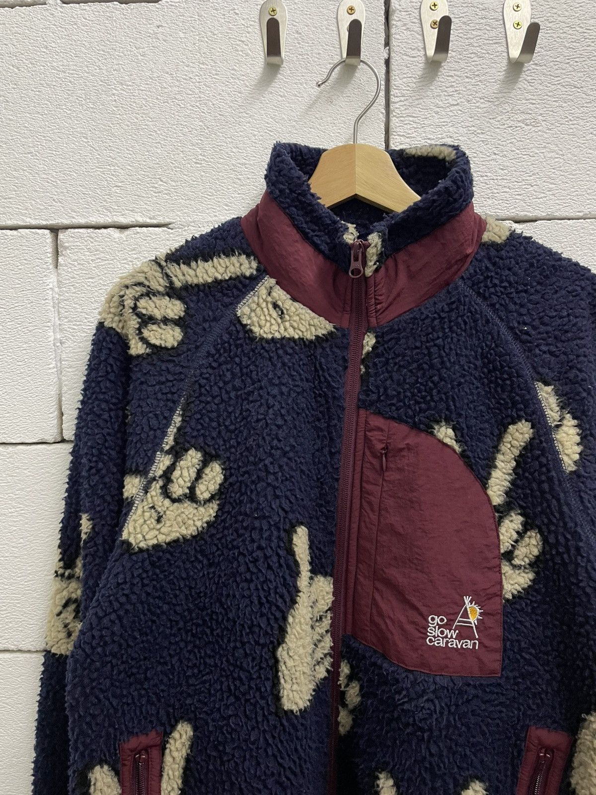 Vintage Vintage 90s Go Slow Caravan Deep Pile Retro X Fleece Jackets Size US L / EU 52-54 / 3 - 2 Thumbnail