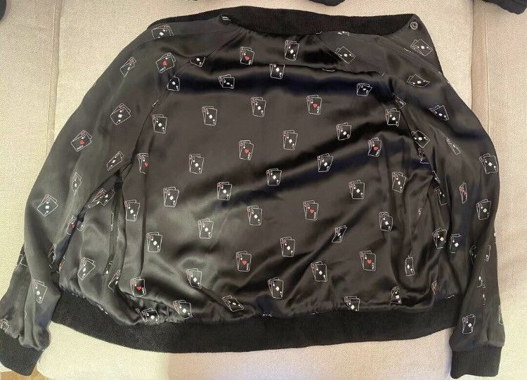 Saint Laurent Paris × Yves Saint Laurent Saint Laurent 18fw black silk poker jacket 2410-Nextarrow Size US L / EU 52-54 / 3 - 2 Thumbnail