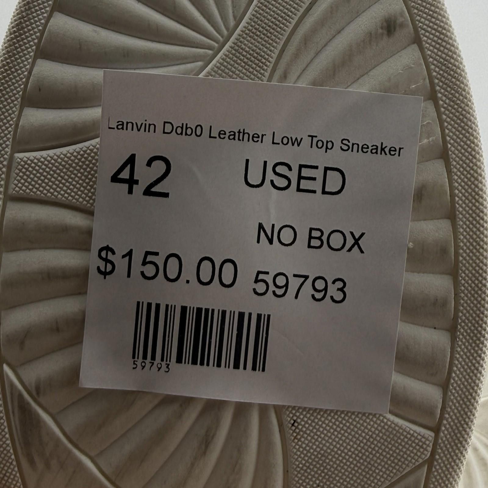 Lanvin Lanvin Ddb0 Leather Low Top Sneaker Size US 7.5 / IT 37.5 - 8 Thumbnail